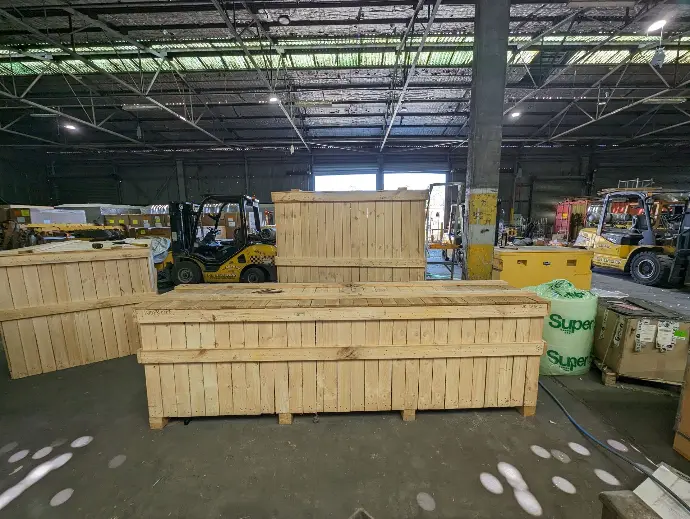 wooden shipping crates